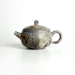 裸柴烧茶壶80ml手工珍珠泥肌理可养泡茶单自然落灰复古商务礼品