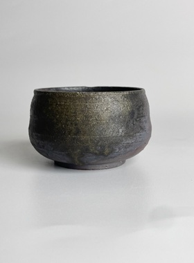 90ml柴烧主人杯子红珍珠黑色手工品茗1079无釉裸烧落灰客杯材烧