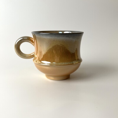 150ml手工柴烧咖啡杯1194日式搅胎陶泥裸烧不上釉马克