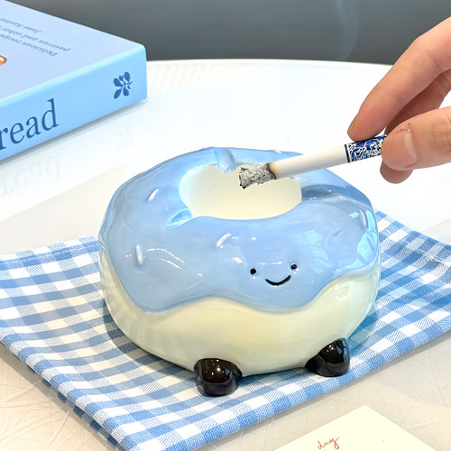 可爱高颜值陶瓷贝果烟灰缸
