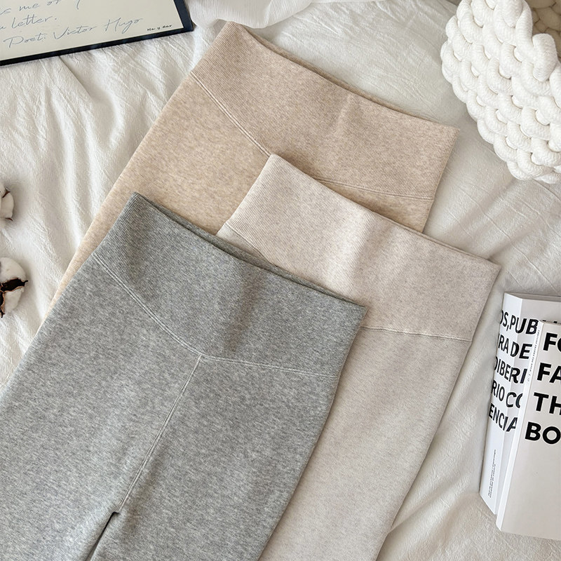 高腰九分打底裤加厚加绒一线裆