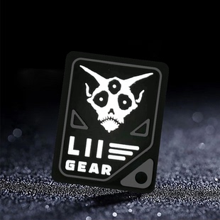 Gear黑白Logo配件魔术贴 Lii 夜光士气章 敦刻尔克