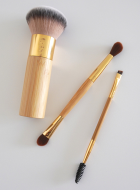Tarte多功能矿物质粉底散粉刷双头眼影鼻影刷+双头眼线刷睫毛梳