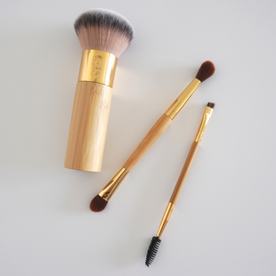 Tarte多功能矿物质粉底散粉刷双头眼影鼻影刷+双头眼线刷睫毛梳