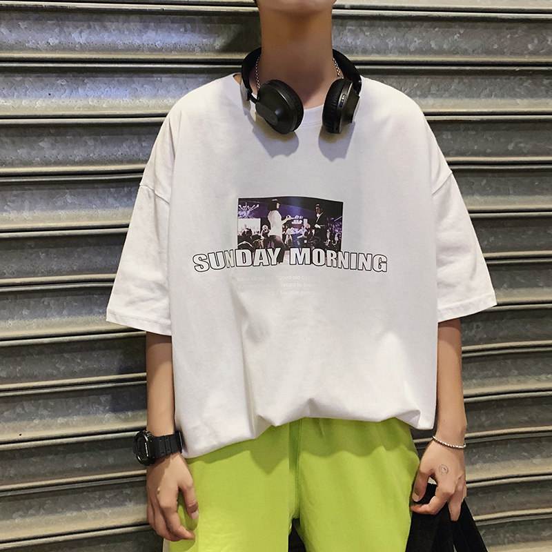 19/Xia and Han editions of loose fashion T-shirts with round collar and short sleeves