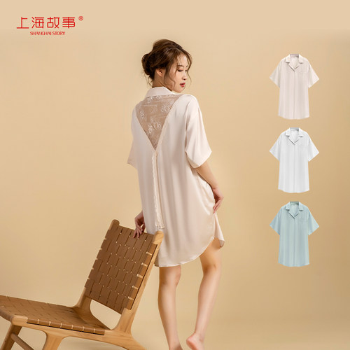 上海故事夏季女睡裙家居服