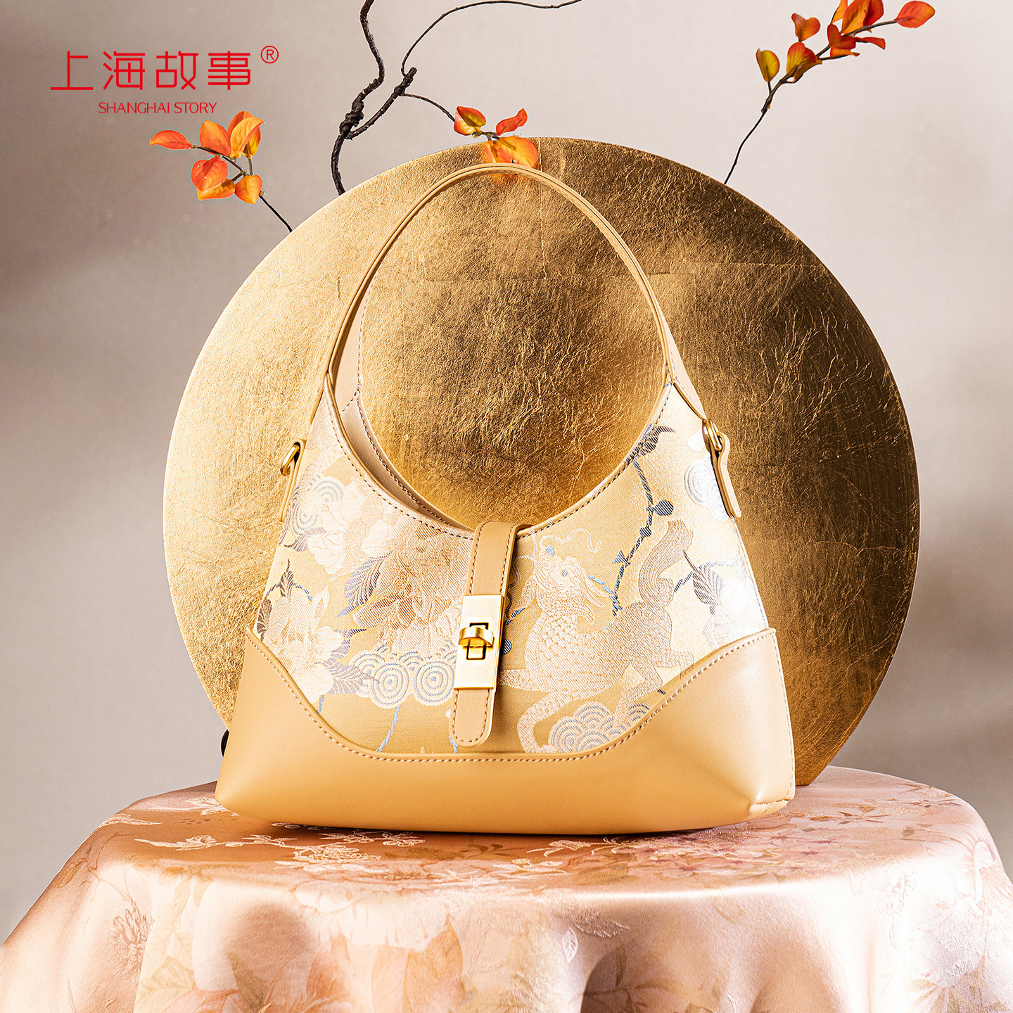上海故事宋锦托特包包图片