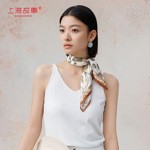 絲巾女印花桑蠶絲小方巾禮盒裝 上海故事2025年春夏新款 送長(zhǎng)輩禮物