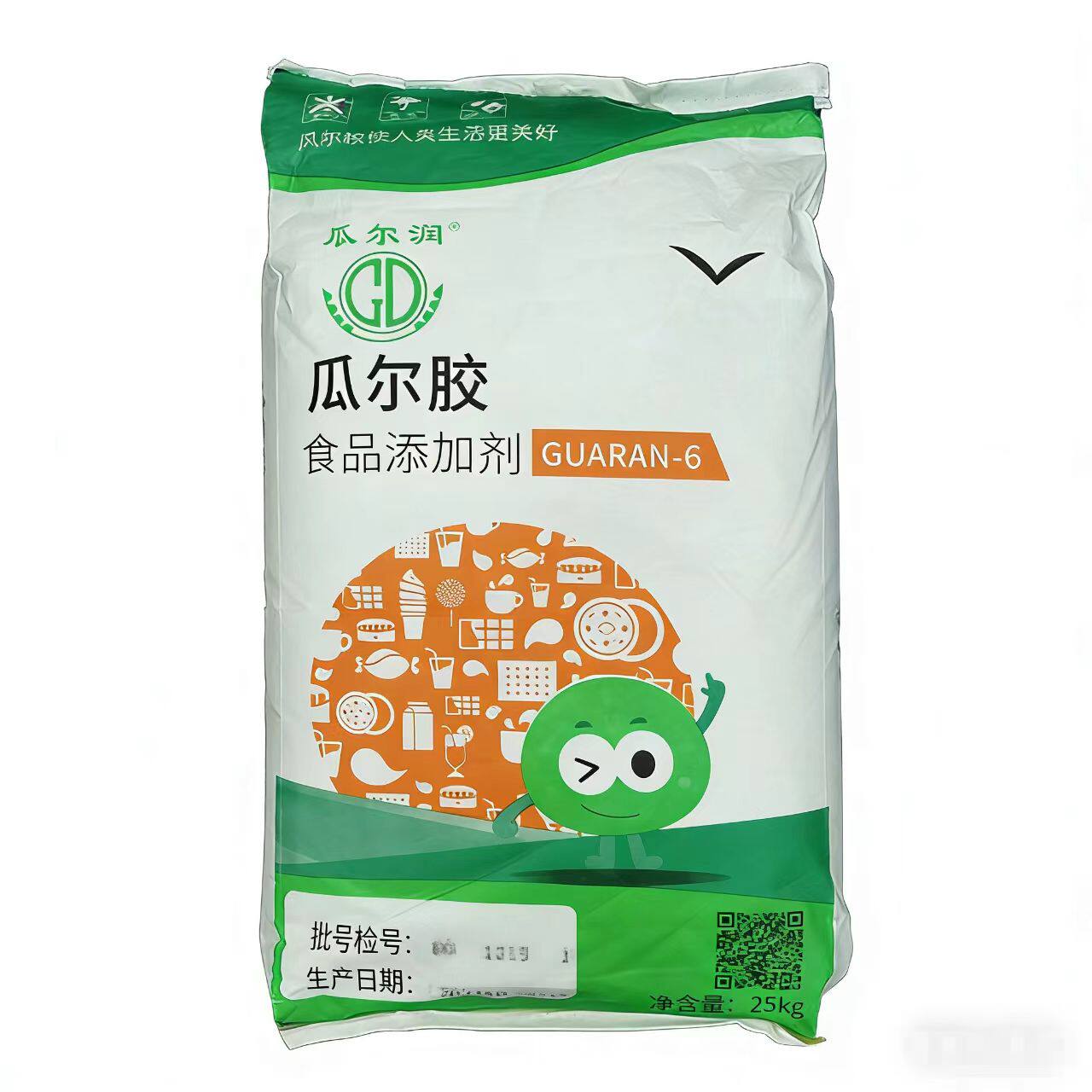 瓜尔润瓜尔豆胶食用食品级增稠剂稳定剂食品添加剂瓜尔胶25kg正品