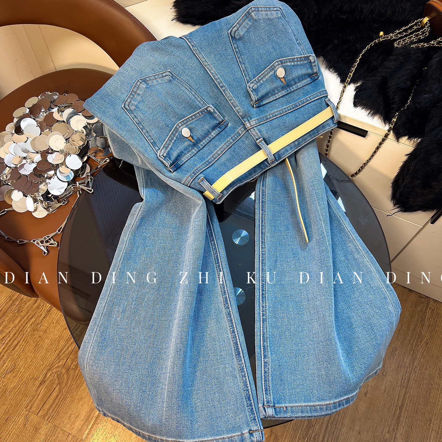 不贴腿浅蓝色微喇牛仔裤女2026春季新款洋气喇叭裤子拖地裤马蹄裤,女装/女士精品,牛仔裤,淘宝优惠券,粉丝福利购,淘宝优惠卷