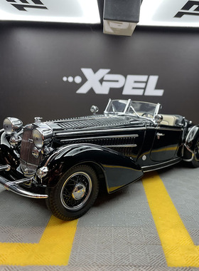 SunStar太阳星车模1939奥迪霍西855敞篷 1:18合金汽车模型老爷车