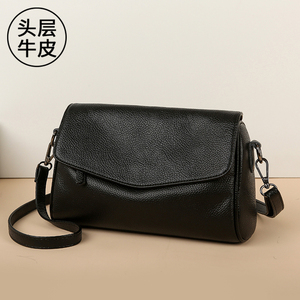 真皮小方包女士2026新款时尚软牛皮妈妈包斜挎包大容量单肩枕头包
