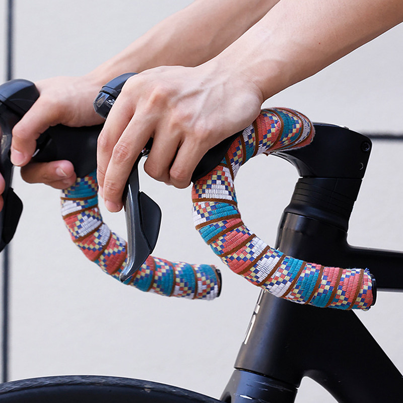 公路自行车纯棉把带缠绕带单车骑行把带山地车手编织防滑耐磨绑带