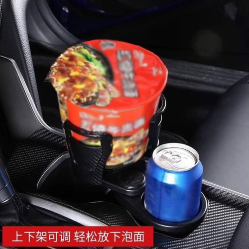 汽车水杯架yac多功能一分二车载茶杯座支架饮料架杯托固定器车内n