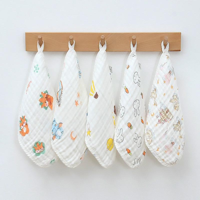 2025新款口水巾纱布毛巾小方巾