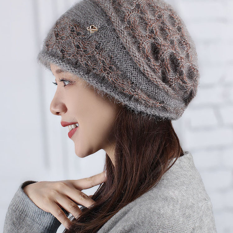 新款冬季松鼠时尚包头帽双层保暖韩版女百搭毛线帽镂空钩花针织帽,服饰配件/皮带/帽子/围巾,帽子,淘宝优惠券,粉丝福利购,淘宝优惠卷