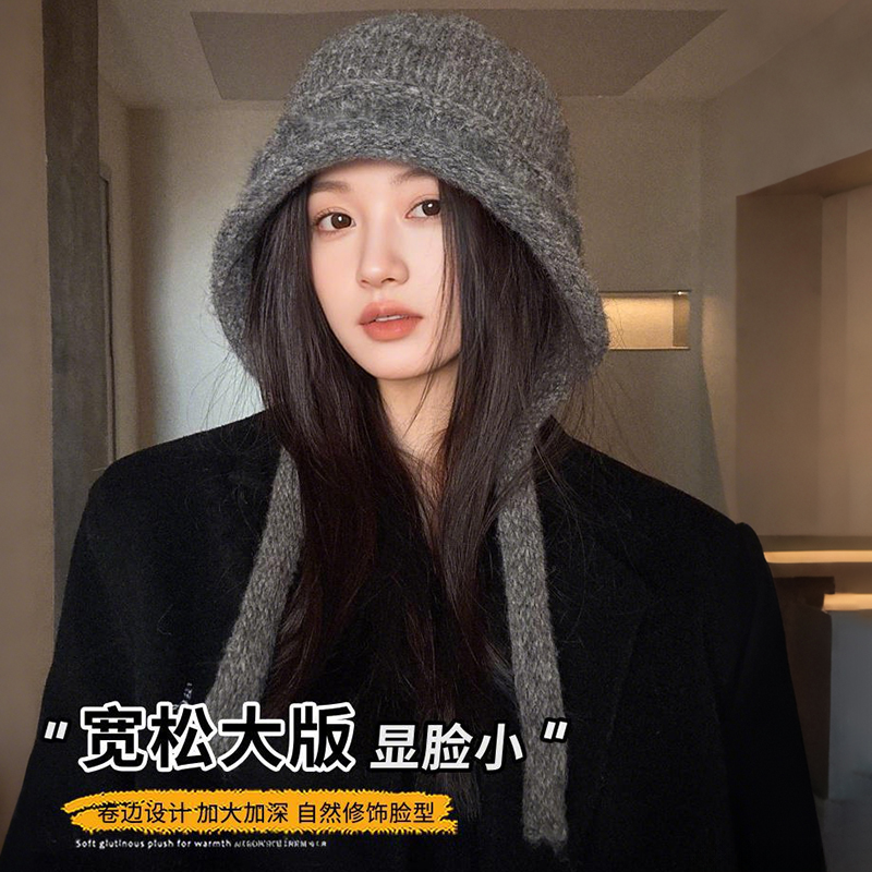 大头围针织帽子女款2025新款