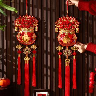 2026新款马年挂饰新年过年钱袋福字大门挂件春节氛围布置装饰用品