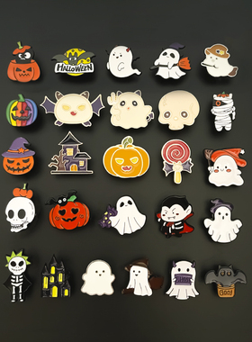 万圣节礼物小幽灵胸针可爱日系金属徽章男女学生包包衣服装饰别针