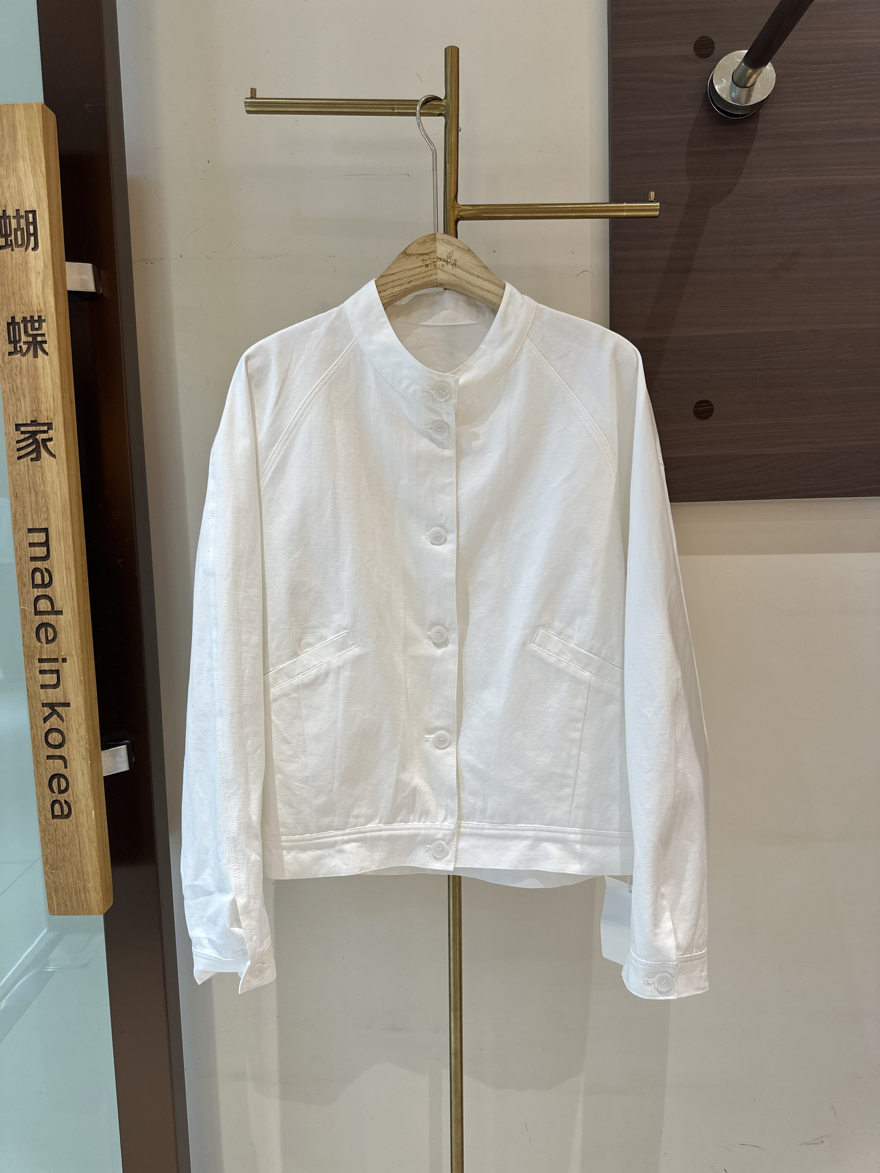 现货韩国正品抗皱好打理飞行夹克短外套免烫超态棉26年春季新款