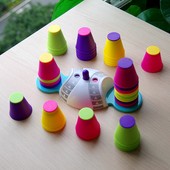 速叠杯幼儿园益智思维逻辑专注力训练玩具儿童互动游戏竞技叠叠杯