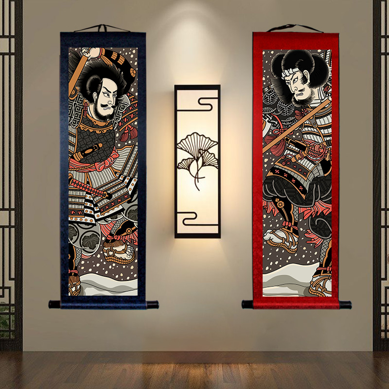 浮世绘人物日式风卷轴挂画包邮