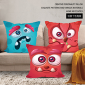 网红新款 饰沙发抱枕靠枕汽车靠背靠垫 抱枕卡通酒吧咖啡厅纹身店装