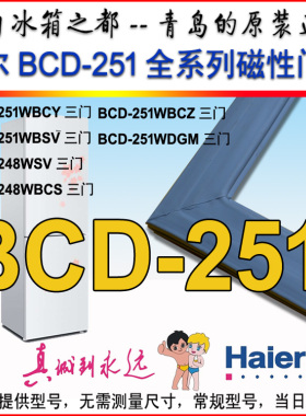 海尔冰箱门封条 磁性胶条 密封圈 BCD-251WBSV WBCS WBCZ原厂
