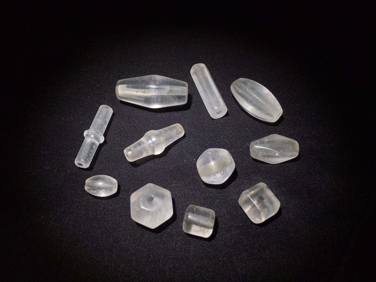 天然白水晶吊坠配珠单珠白水晶南瓜珠白水晶竹节管子棱珠水晶手串