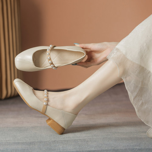 羊皮版~玛丽珍春秋新款乐福鞋