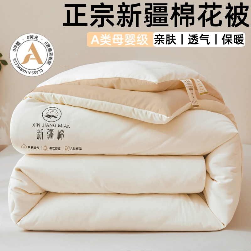新疆棉花被子冬被棉被全棉被芯加厚保暖单人春秋被纯棉空调被四季