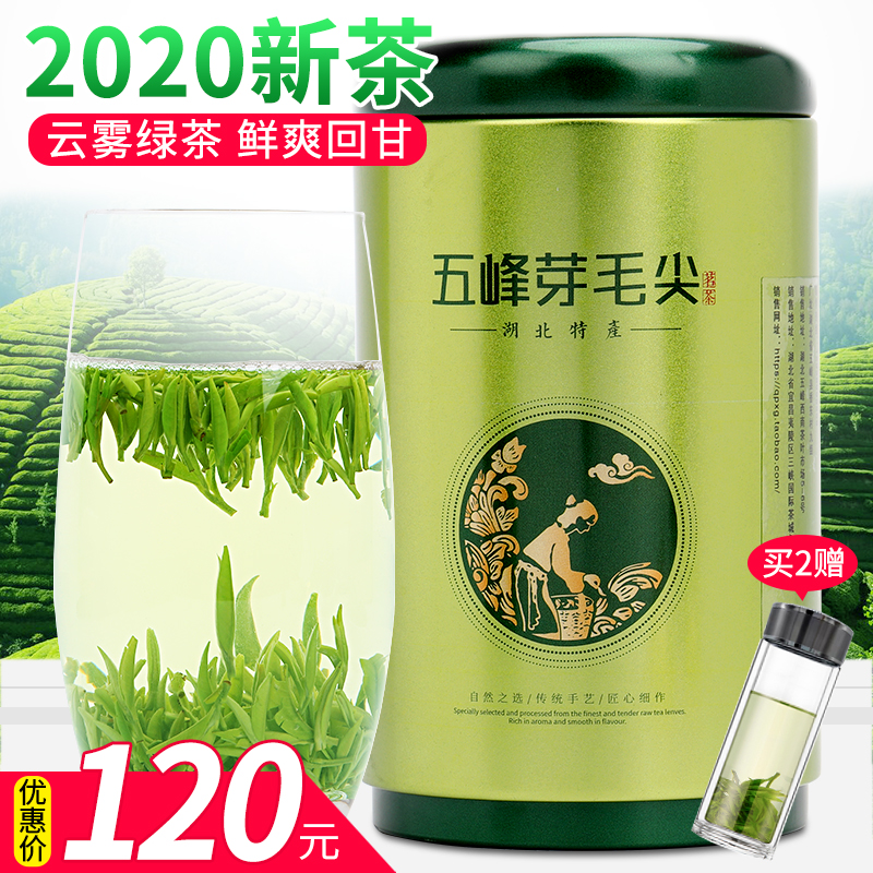 2022新茶五峰毛尖嫩芽特级绿茶毛尖茶湖北茶叶名茶宜昌明前贡芽