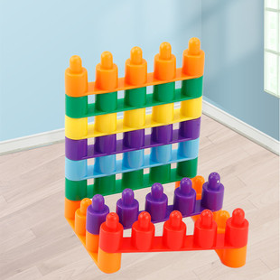 幼儿园子弹头拼插积木宝宝益智力拼装 插儿童通用桌面塑料小玩具