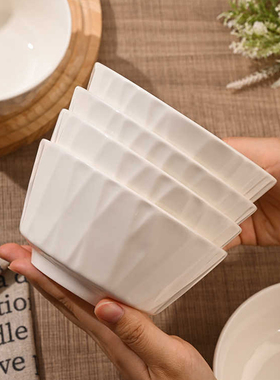 纯白瓷碗陶瓷饭碗家用2025新款米饭碗釉下彩高温轻奢高级感餐具