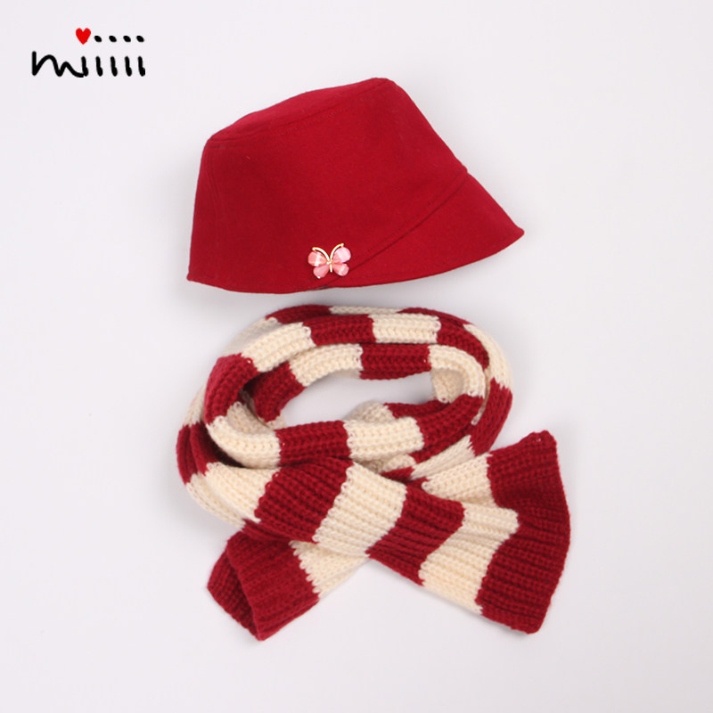 女童帽子围巾套装宝宝秋冬季百搭