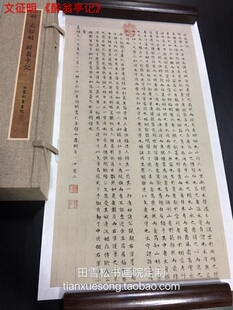 田雪松书画院定制|文征明醉翁亭记 纸本镜心不带框