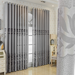 现代简约轻奢透光不透人半遮光加厚窗纱帘客厅遮阳防晒卧室遮光帘