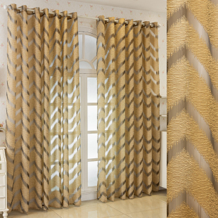 现代高档轻奢贵气窗帘防晒半遮光窗纱客厅卧室透光不透人纱帘遮阳