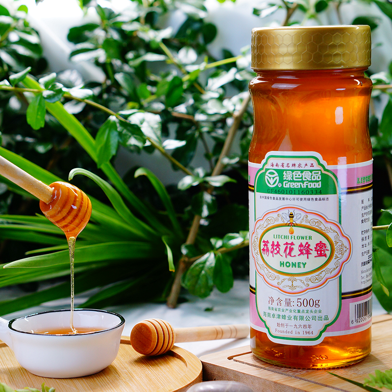 海南老字号卓津荔枝花蜜500g纯正火山荔枝蜜源绿色食品认证包邮