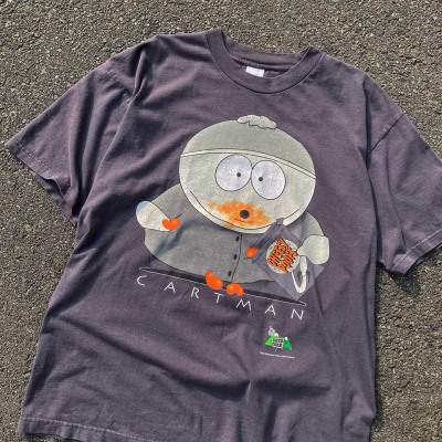 王有病工作室SouthPark南方公园卡通古着感T恤夏季慵懒风情侣短袖