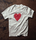 复古怀旧爱心简约设计感短袖 透气正肩版 t恤 220G 王有病工作室