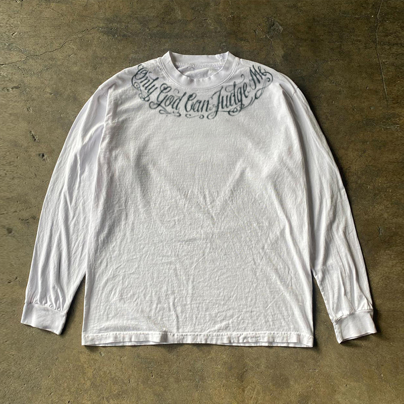 清仓款！小众设计感花体字母亚文化高级感简约风百搭情侣长袖上衣