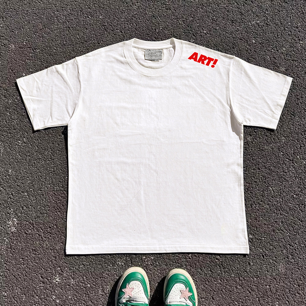 王有病工作室 260G重磅！ART艺术情侣装简约风男女短袖T恤高级感,男装,时尚防晒服,淘宝优惠券,粉丝福利购,淘宝优惠卷