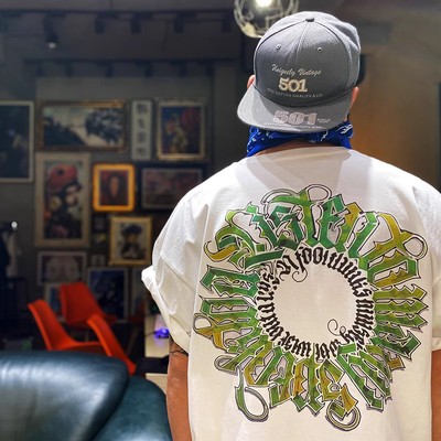 王有病工作室 重磅260G！奇卡诺纹身刺青师慵懒风大码男女短袖T恤