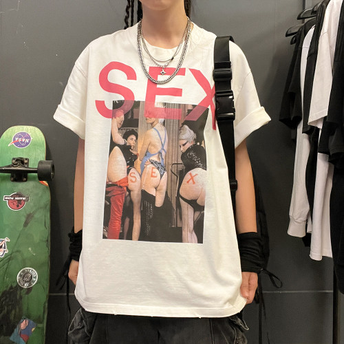 王有病工作室 330G重磅！西海岸美式复古vingate做旧风短袖T恤