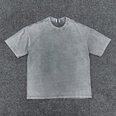 破洞vintage做旧纯色磨损质感嘻哈摇滚打底短袖 美式 重磅330克 T恤