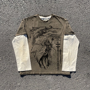 王有病工作室 店长好物推荐！真两件暗黑颓废元素原宿风街头百搭