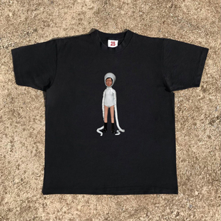 T恤夏季 王有病工作室 短袖 复古慵懒风趣味恶搞小众男女情侣装 美式