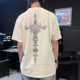 短袖 王有病工作室 180G轻薄透气破洞荆棘字母男女情侣装 T恤上衣