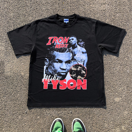 王有病工作室 重磅260G！Mike Tyson T-shirt泰森海报短袖T恤潮流